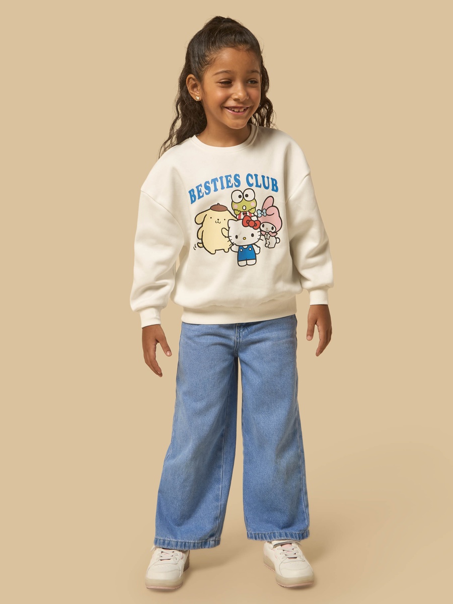Hello Kitty and Friends Print Oversized Sweatshirt