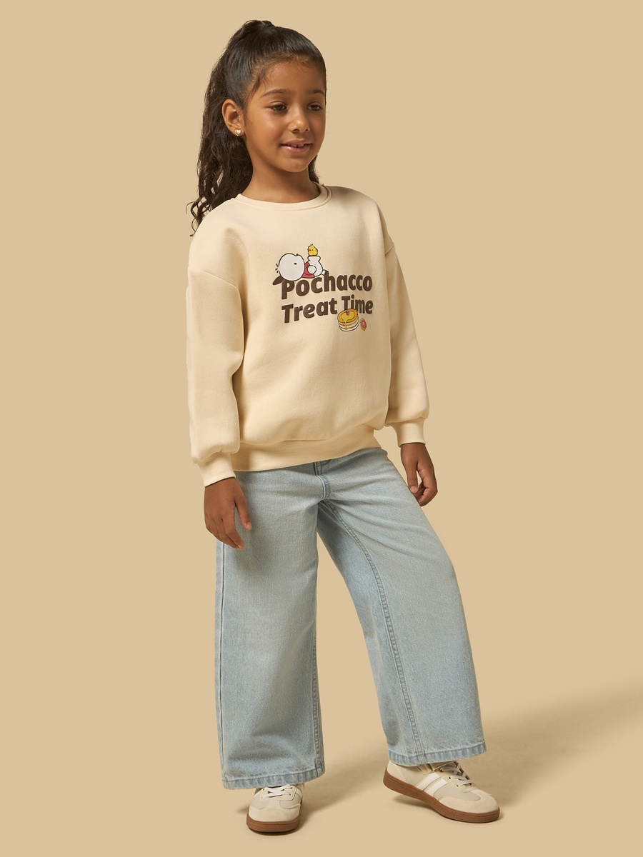 Pochacco Print Oversized Sweatshirt