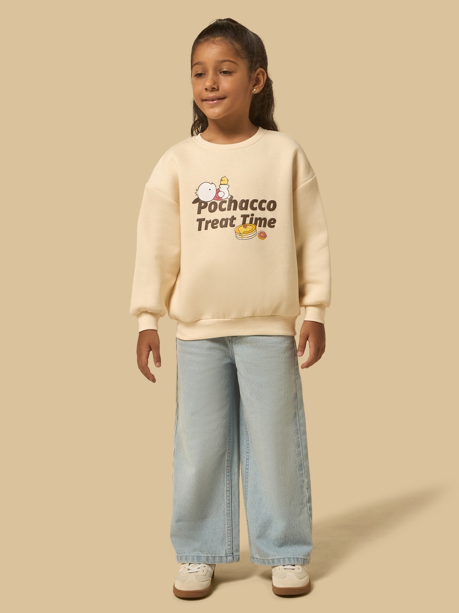 Pochacco Print Oversized Sweatshirt