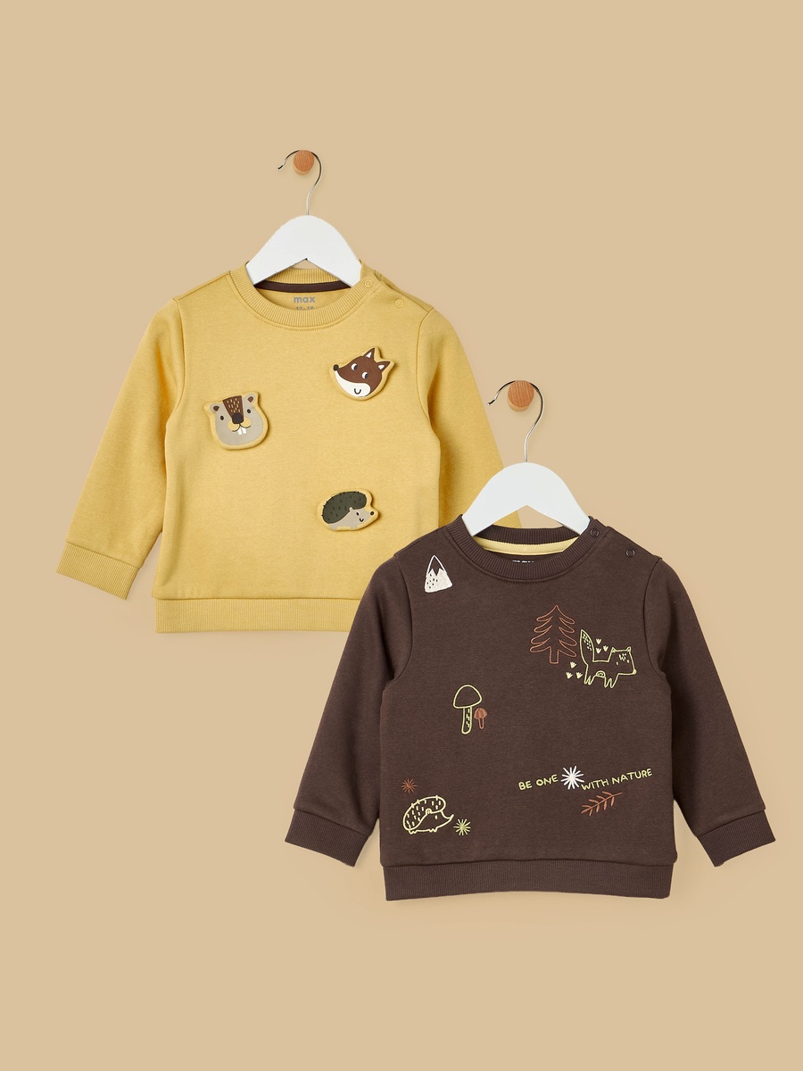 Pack of 2 - Embroidered Sweatshirt
