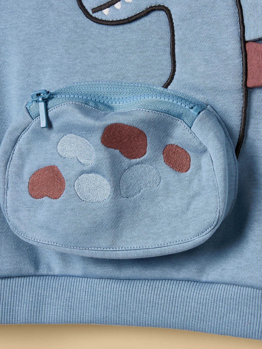 Pack of 2 - Dinosaur Print Sweatshirt with 3D Pocket