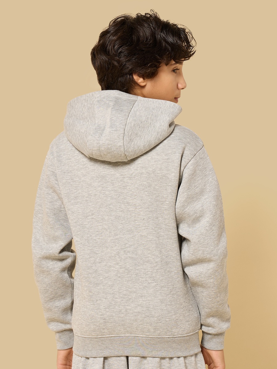 Plain Zip Through Hoodie