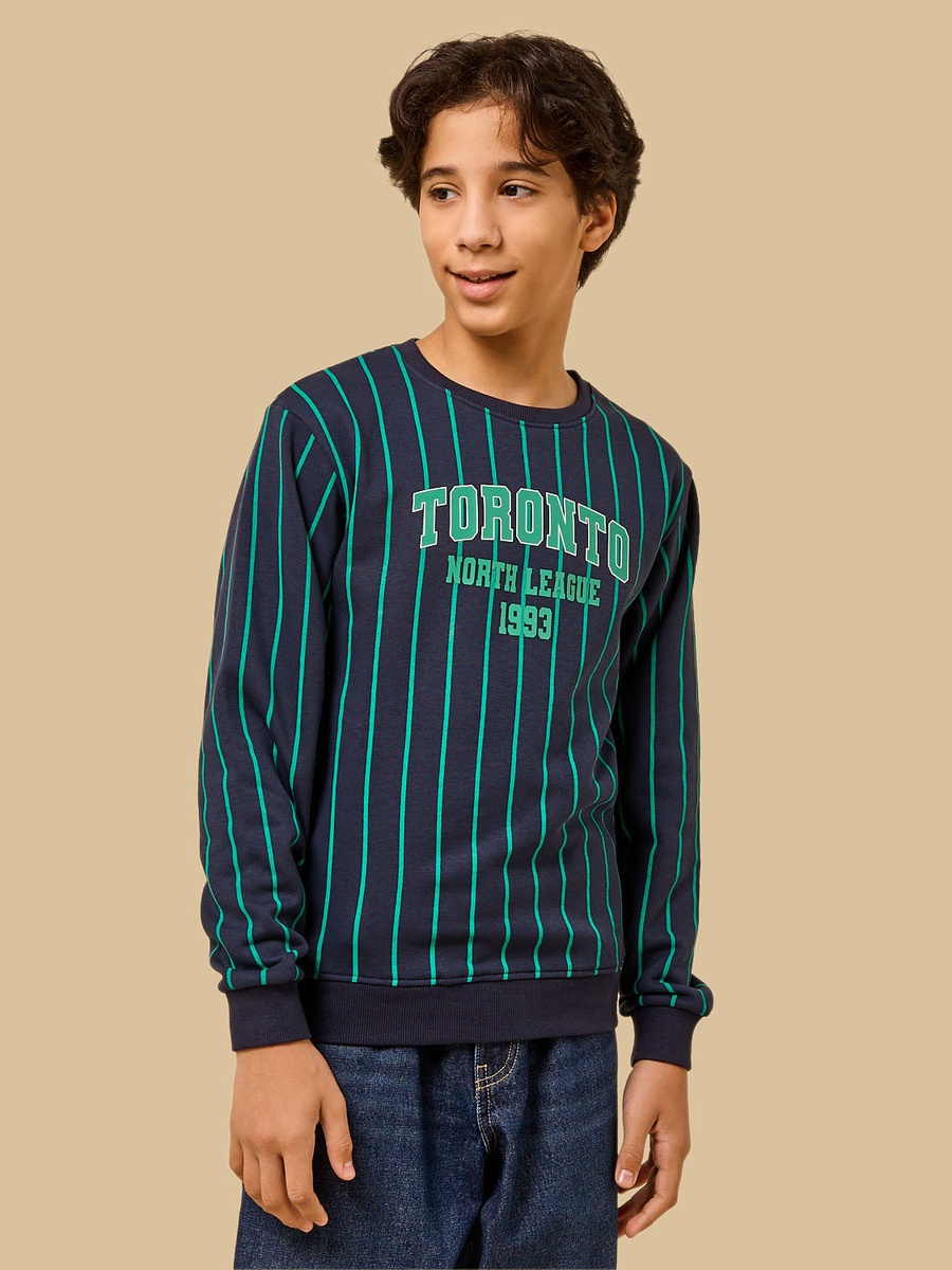 Toronto Print Striped Sweatshirt