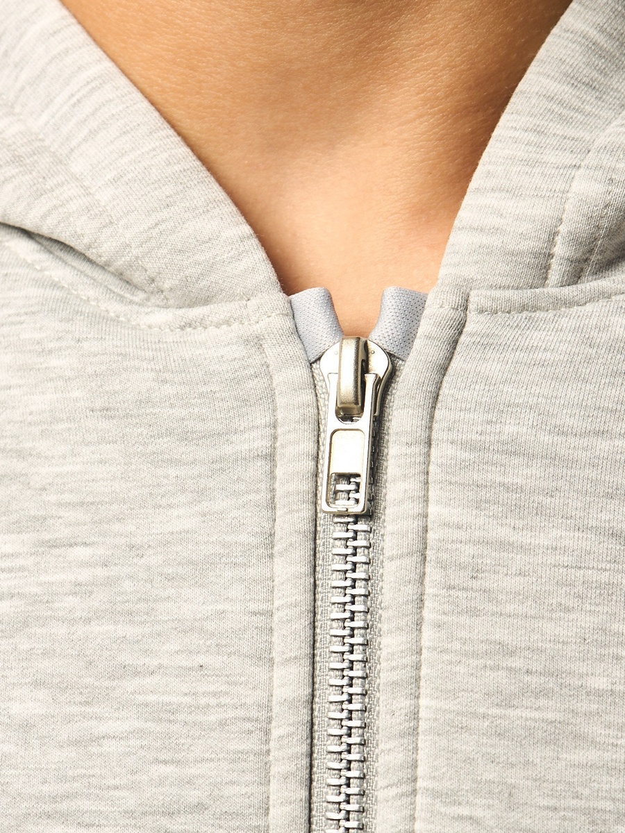 Slogan Print Scuba Zip Through Hoodie