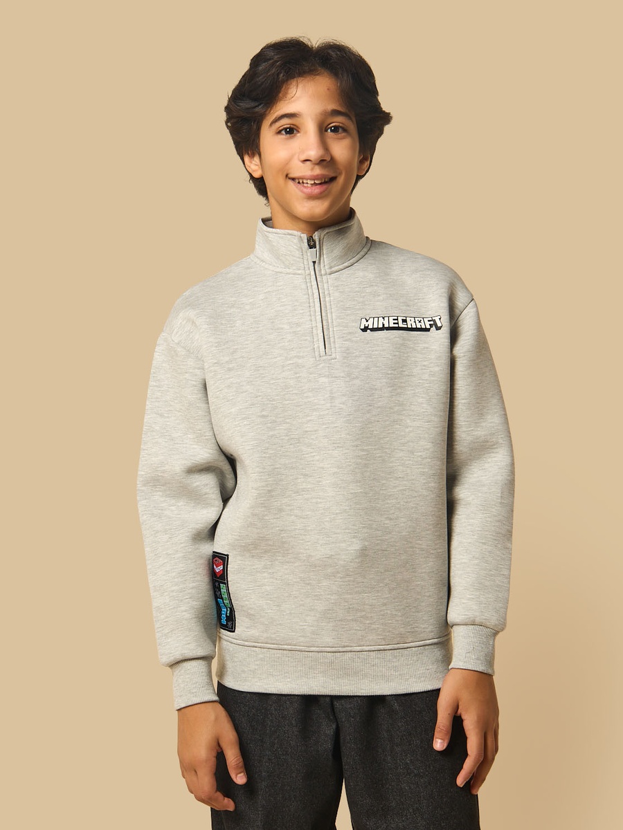 Minecraft Print High Neck Sweatshirt