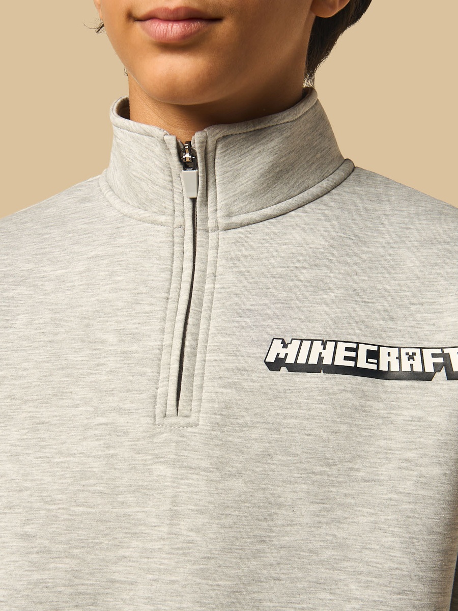 Minecraft Print High Neck Sweatshirt