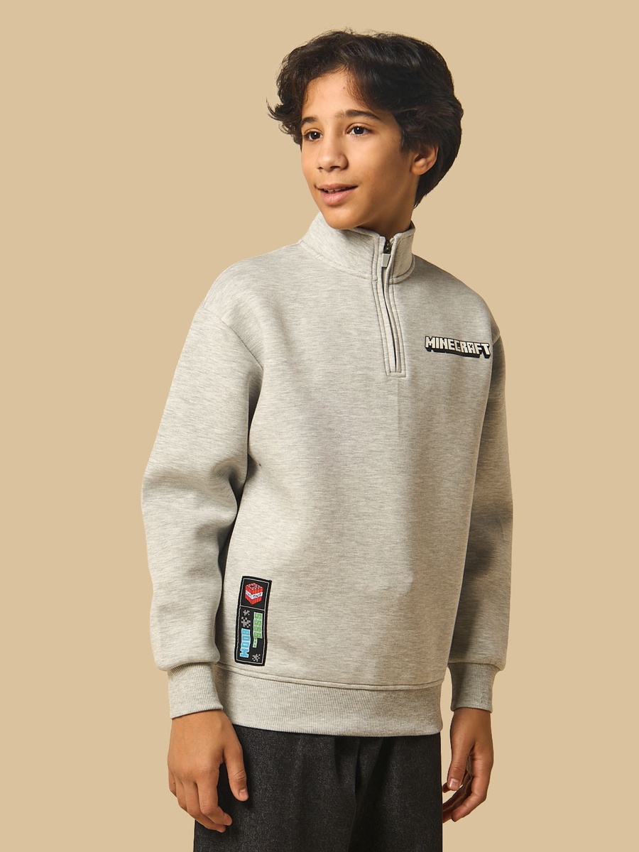 Minecraft Print High Neck Sweatshirt