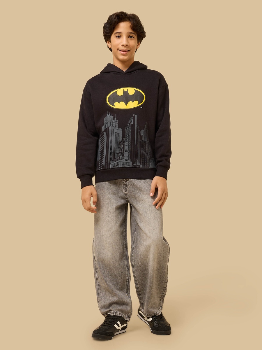 Batman Print Hooded Sweatshirt
