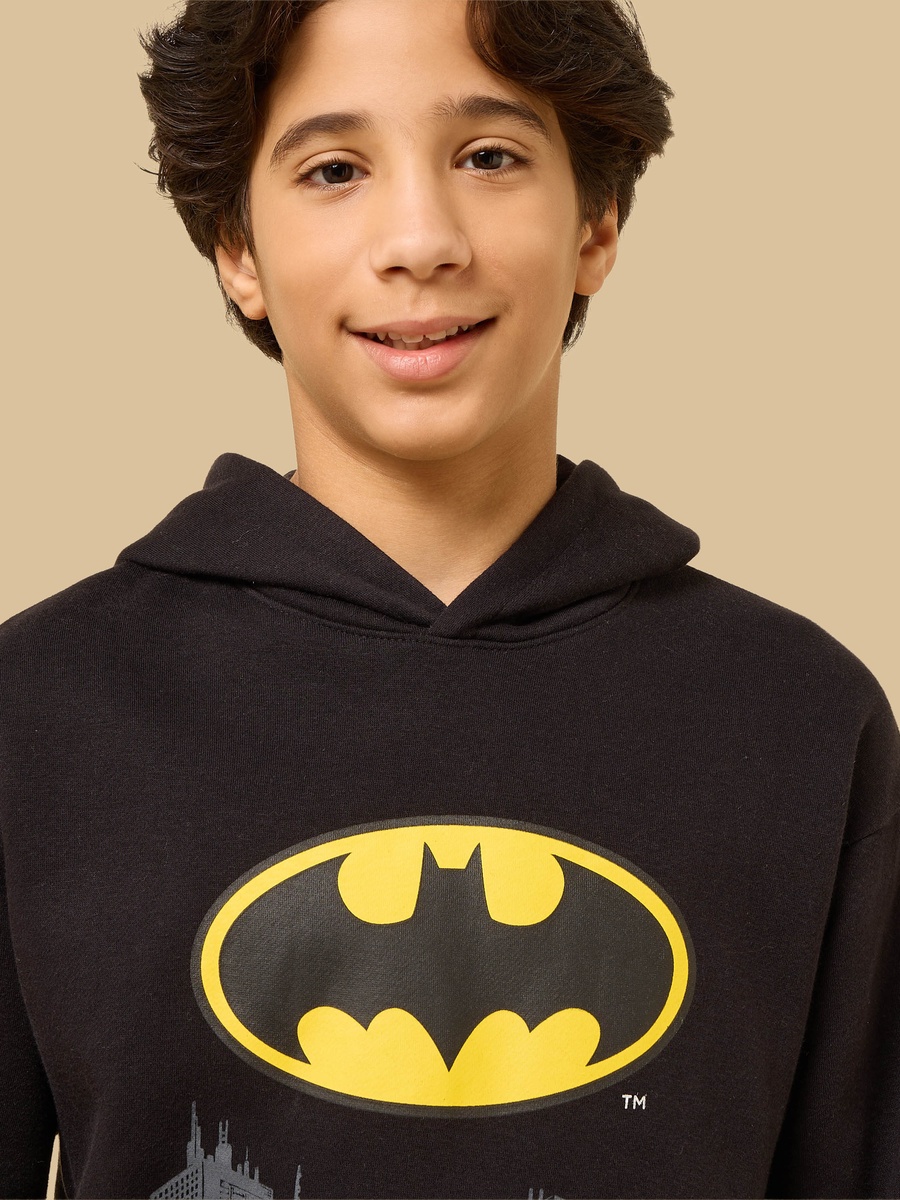 Batman Print Hooded Sweatshirt