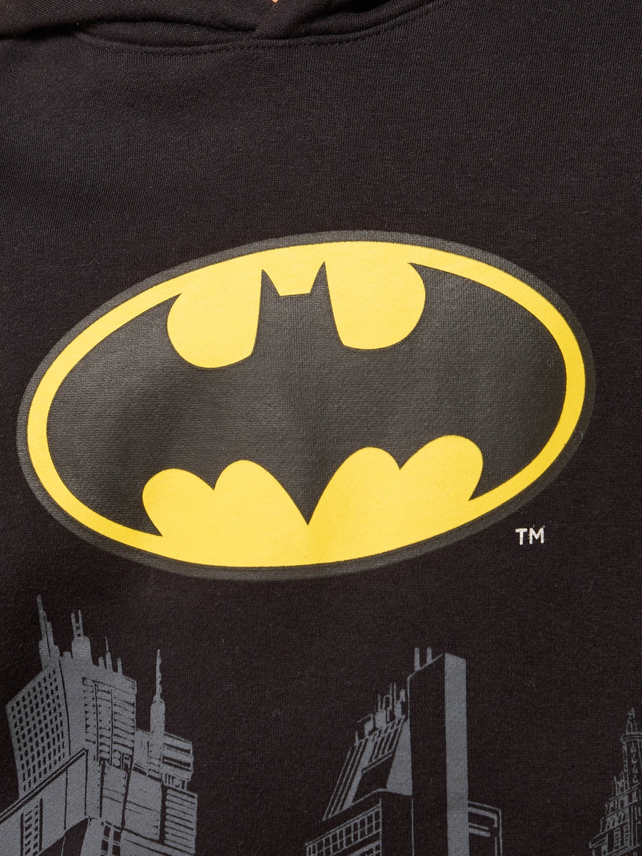 Batman Print Hooded Sweatshirt
