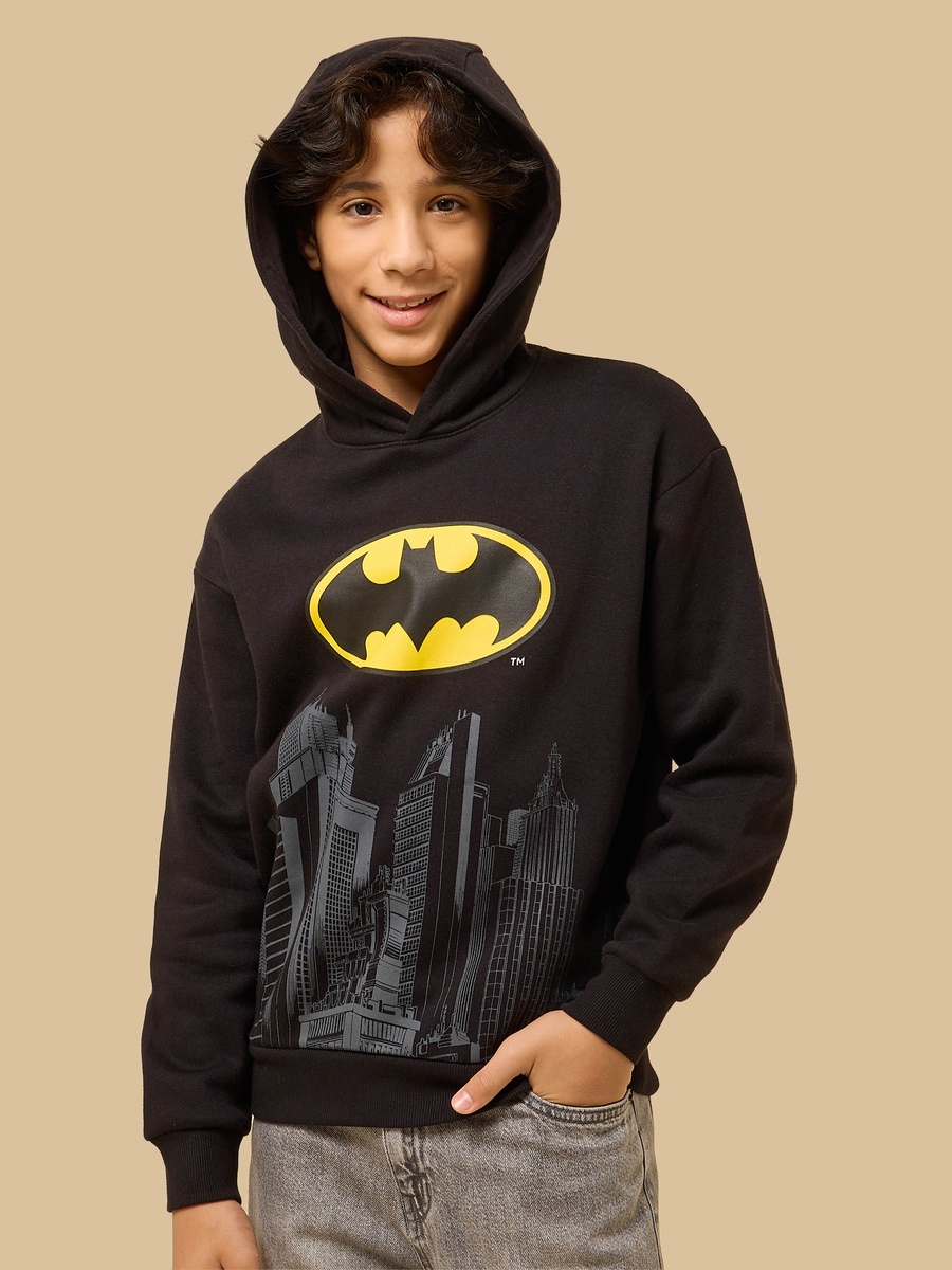Batman Print Hooded Sweatshirt