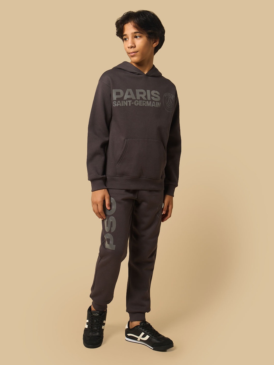 Paris Saint-Germain Print Hooded Sweatshirt with Kangaroo Pocket