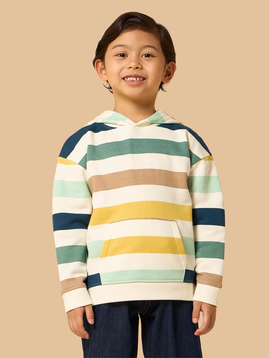 Striped Hooded Sweatshirt