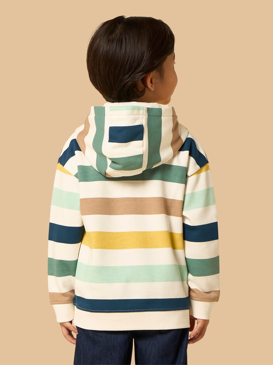 Striped Hooded Sweatshirt