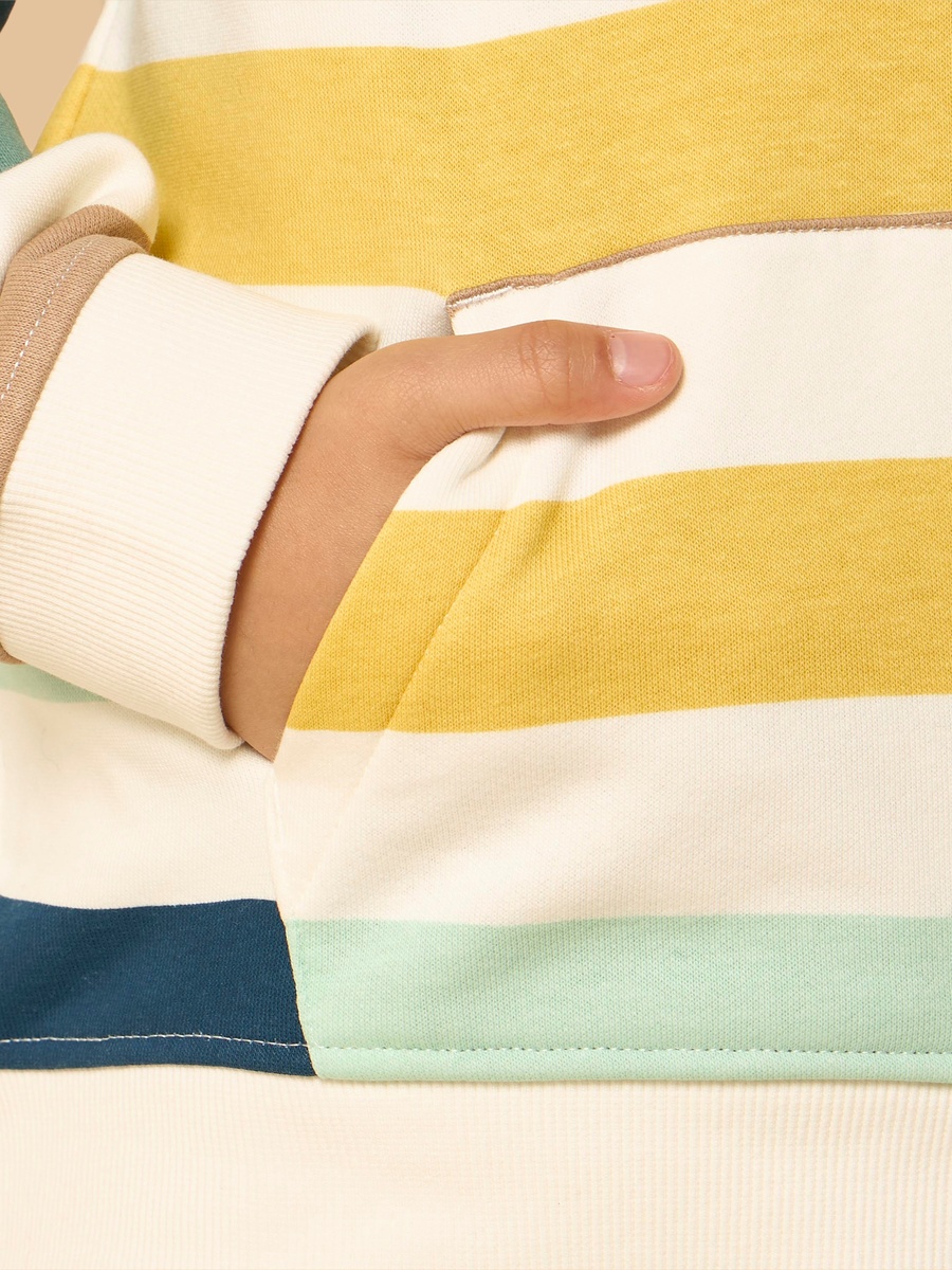 Striped Hooded Sweatshirt