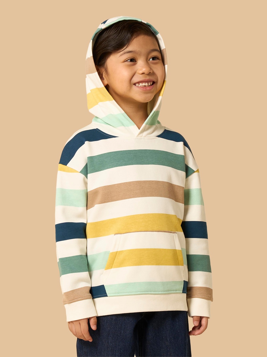 Striped Hooded Sweatshirt
