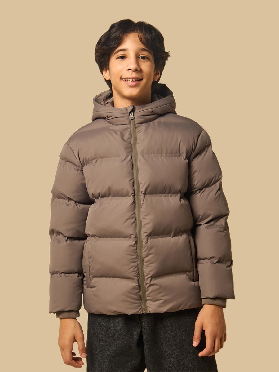 Quilted Waterproof Puffer Jacket with Hood