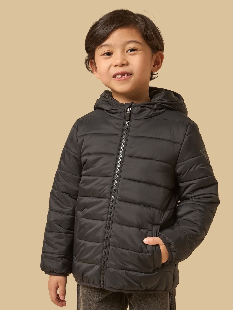 Plain Hooded Puffer Jacket