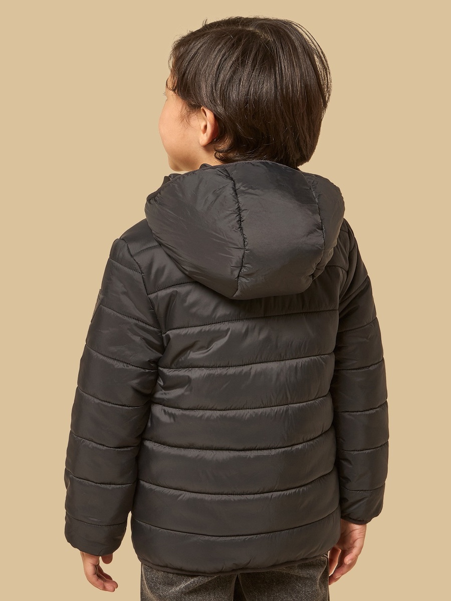 Plain Hooded Puffer Jacket