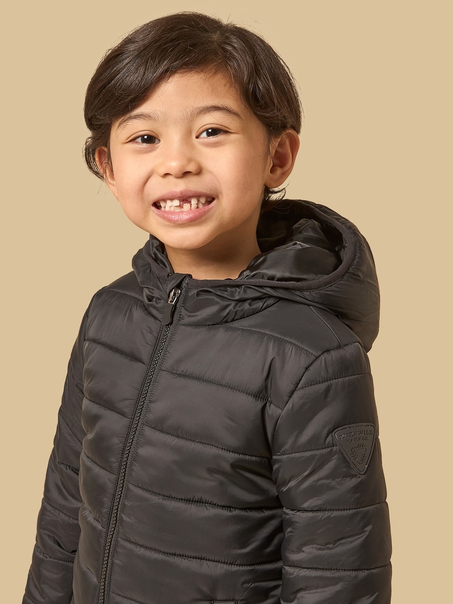 Plain Hooded Puffer Jacket