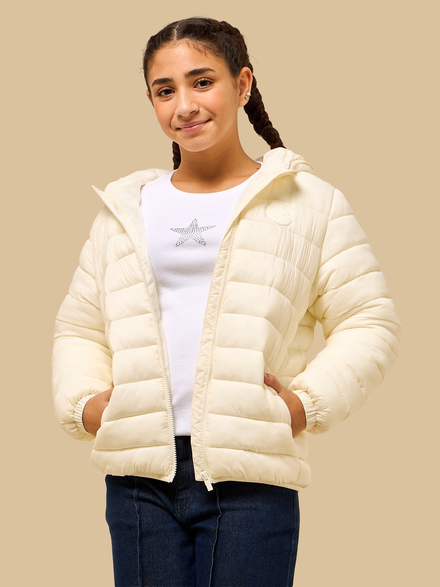 Plain Hooded Puffer Jacket