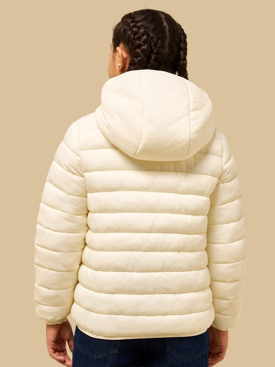 Plain Hooded Puffer Jacket