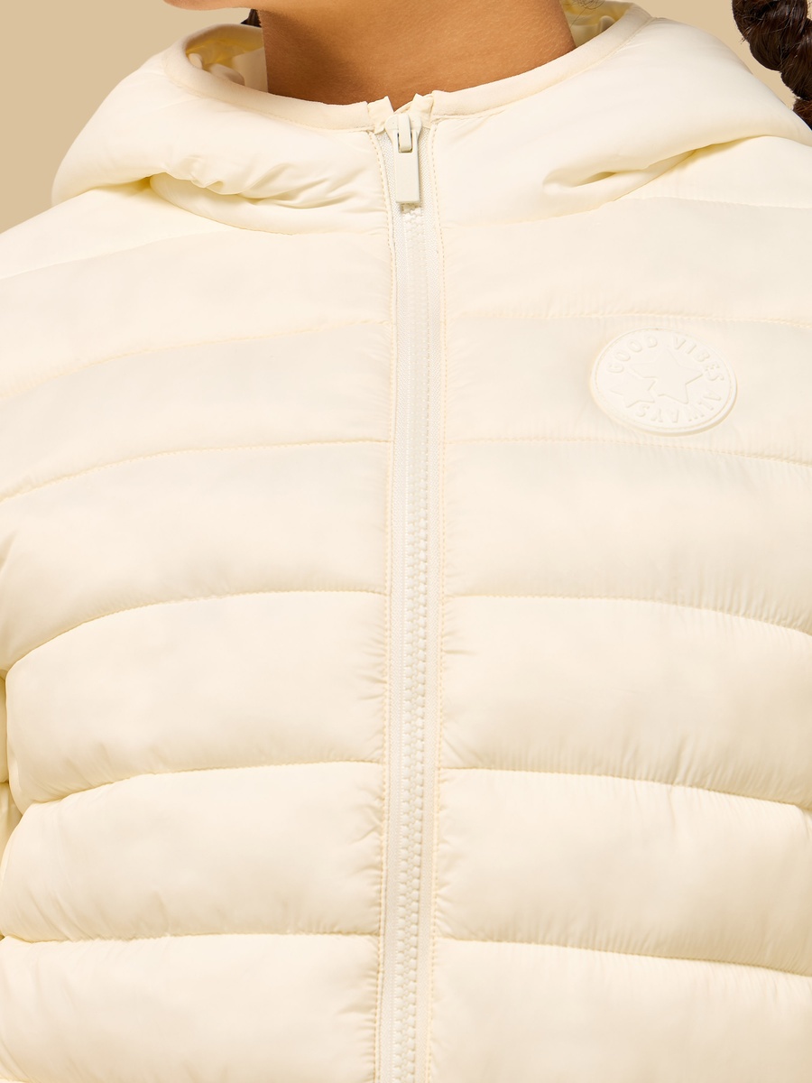 Plain Hooded Puffer Jacket