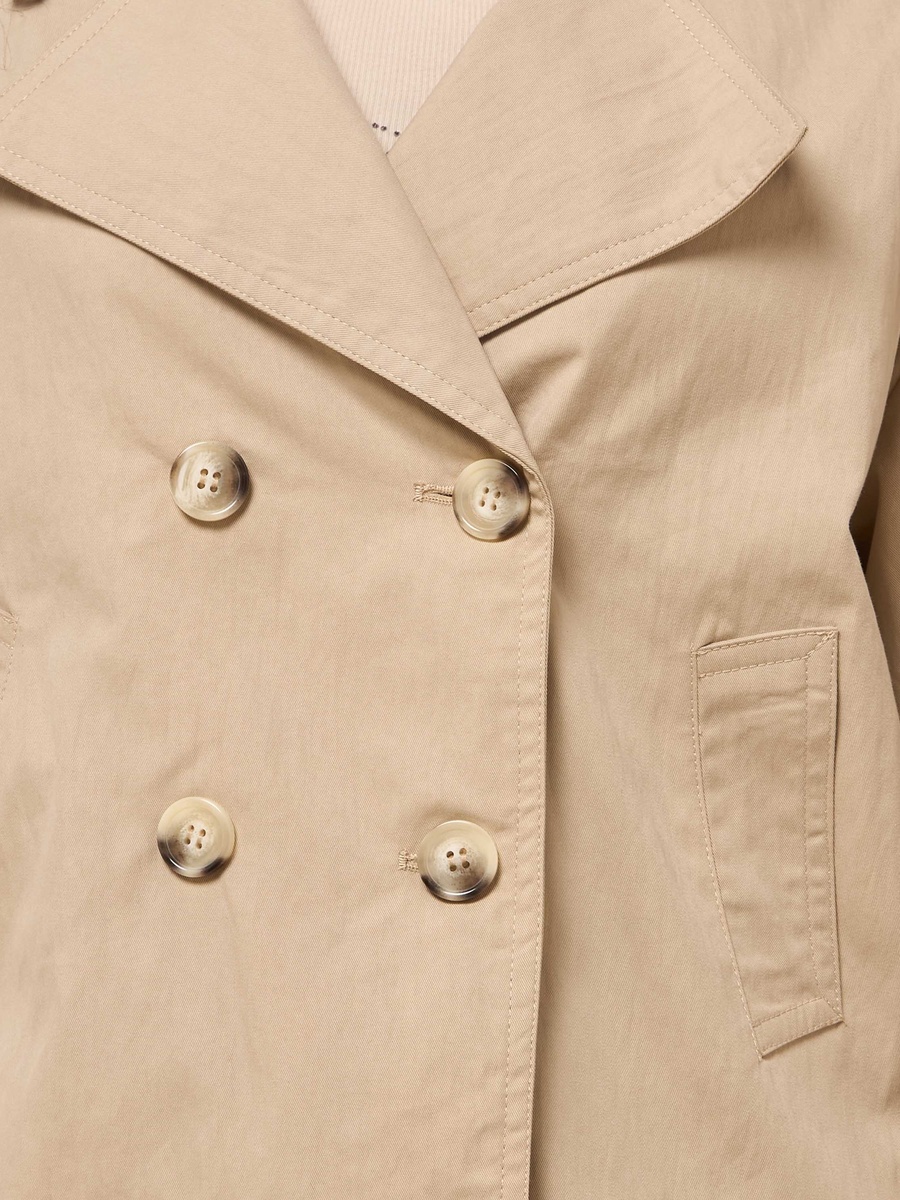Notched Lapel Short Trench Coat