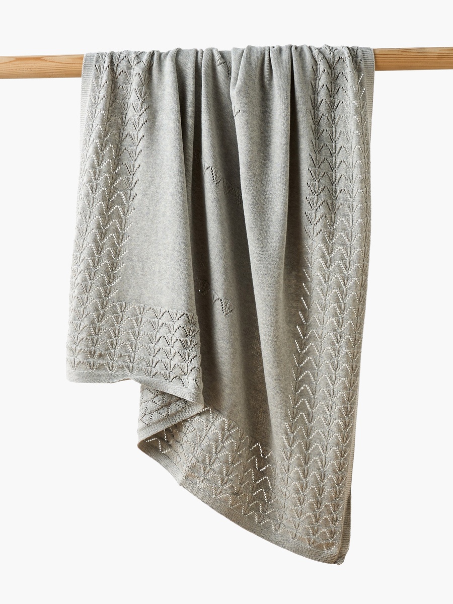 Cotton Lace Trim Blanket - 80x100 cm