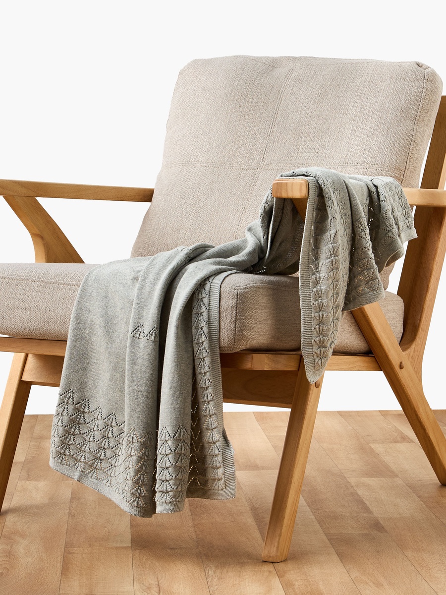 Cotton Lace Trim Blanket - 80x100 cm