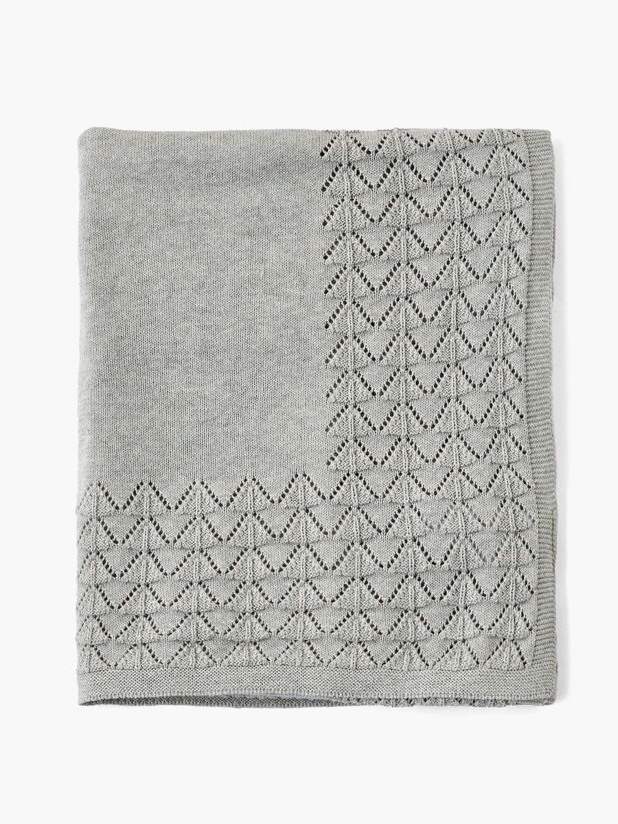 Cotton Lace Trim Blanket - 80x100 cm