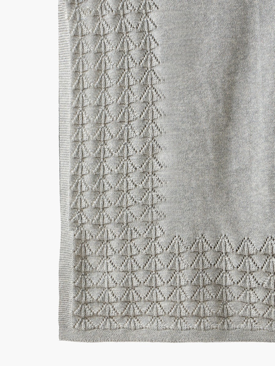 Cotton Lace Trim Blanket - 80x100 cm