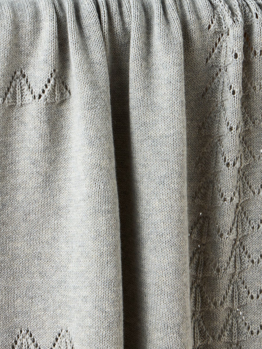 Cotton Lace Trim Blanket - 80x100 cm