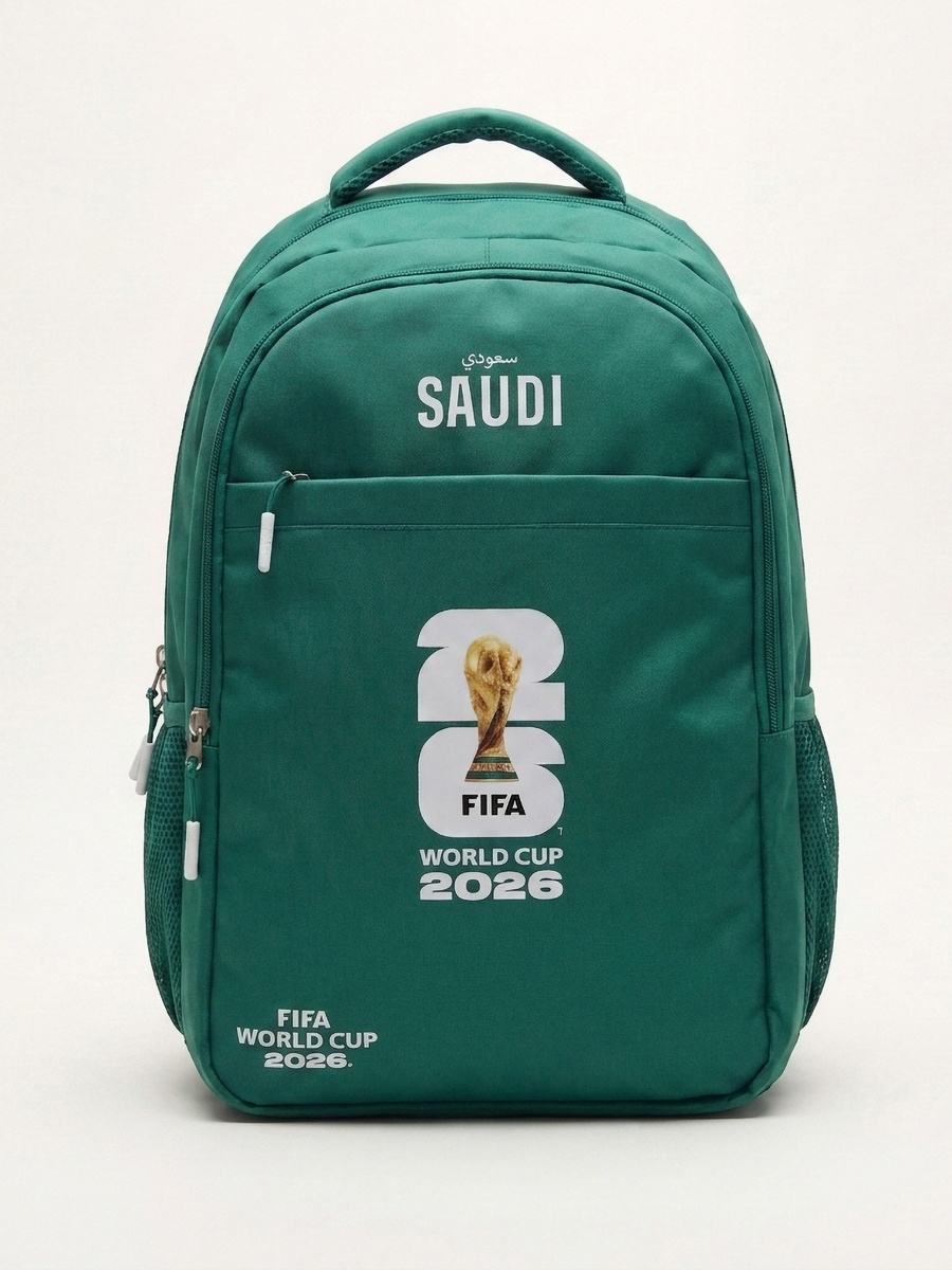 حقيبة ظهر بطبعة السعودية وجيوب