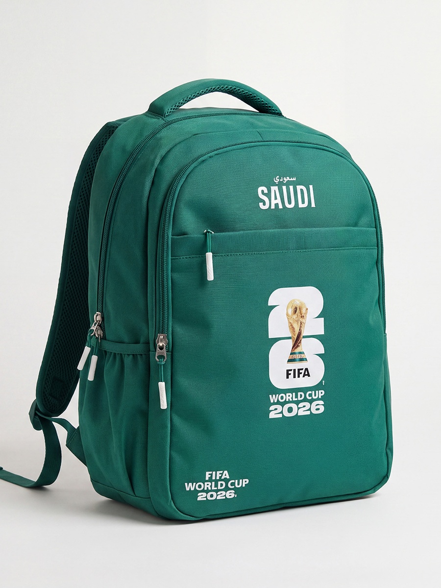 حقيبة ظهر بطبعة السعودية وجيوب