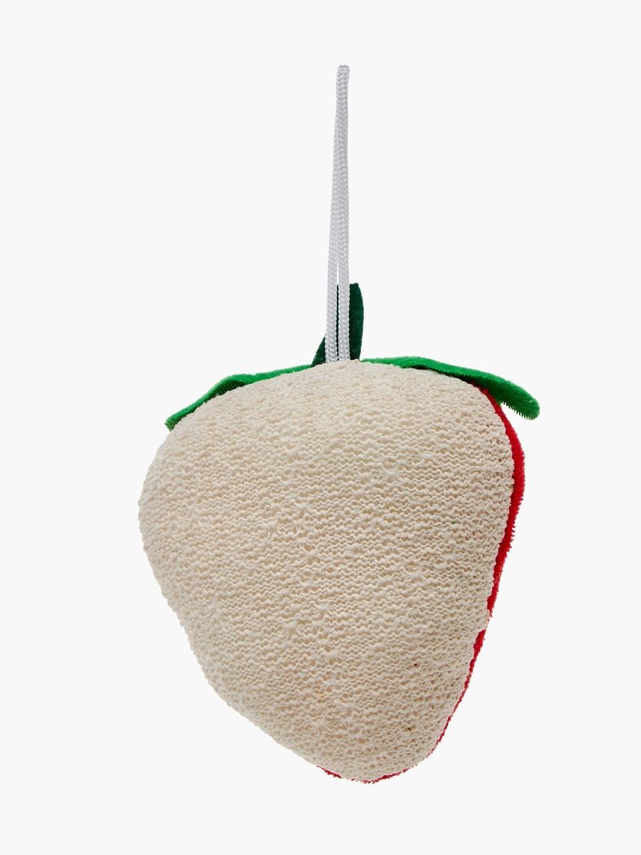 Strawberry Bath Sponge with Loop