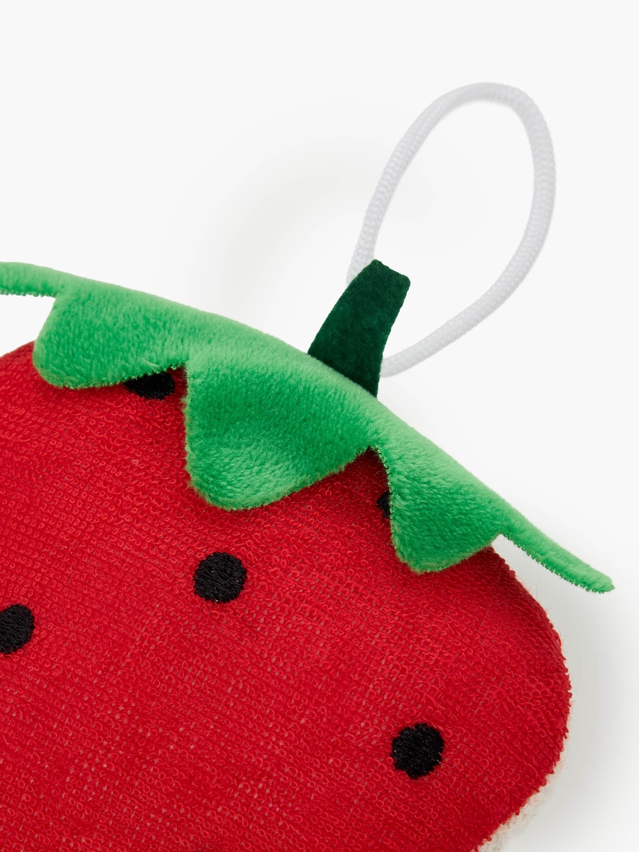 Strawberry Bath Sponge with Loop