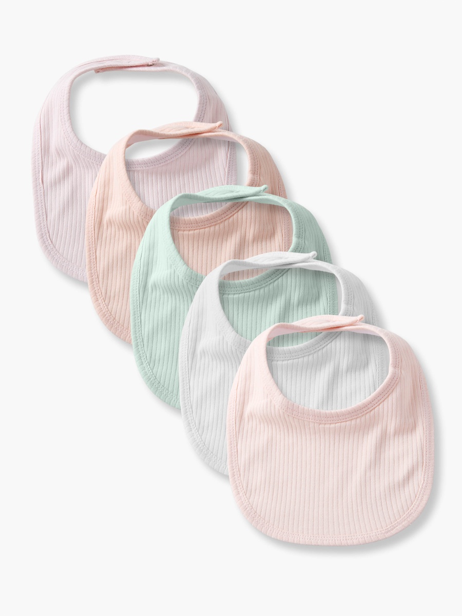 Pack of 5 Baby Bib with Ribbed Texture
