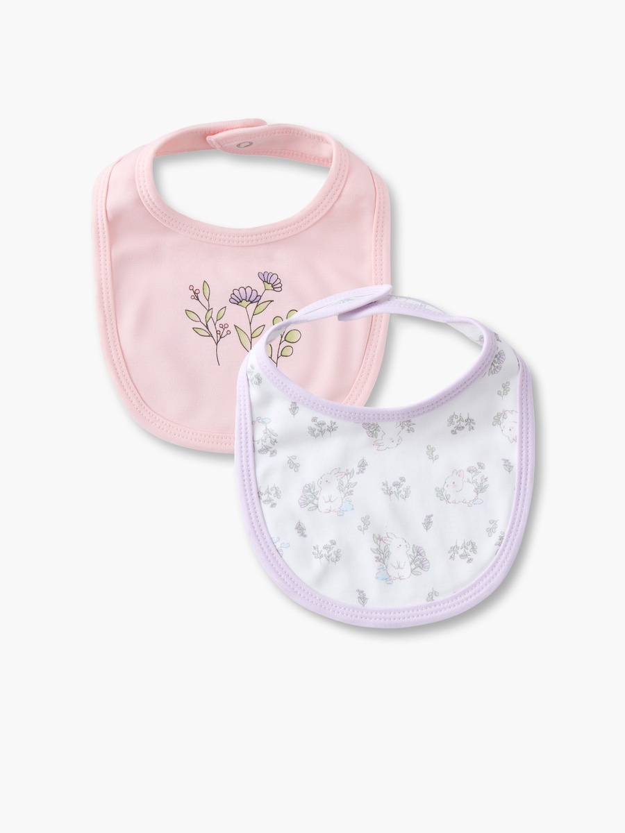 Pack of 2 Baby Bib with Snap Button Closure