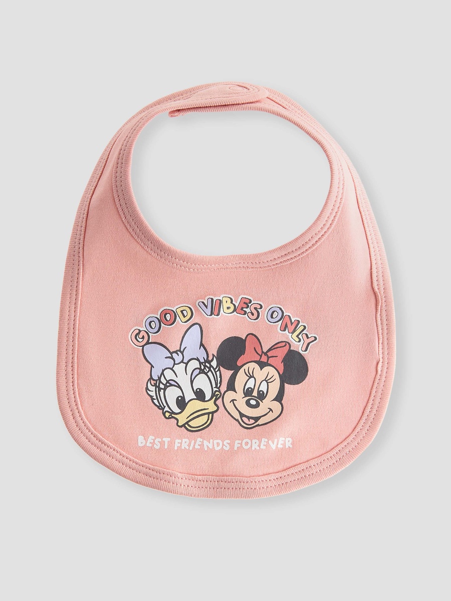 Minnie and Daisy Print Bib with Button Closure - Set of 2