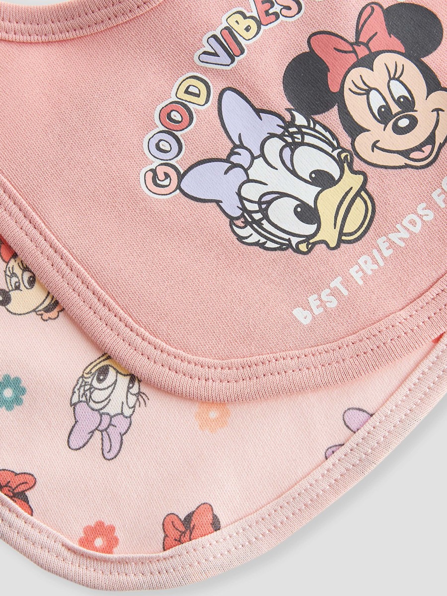 Minnie and Daisy Print Bib with Button Closure - Set of 2