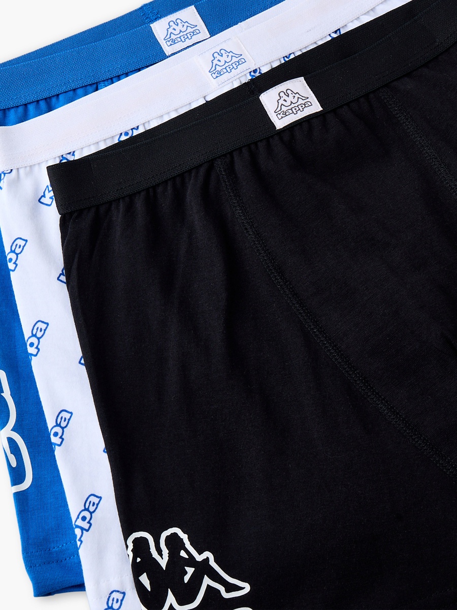 Pack of 3 Cotton Boxers with Logo Print