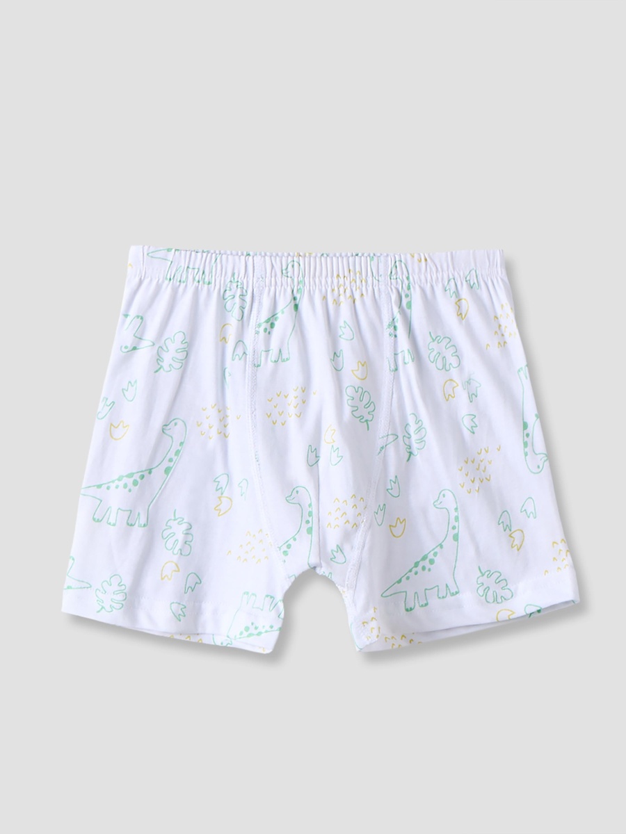 Pack of 7 Cotton Boxers with Dinosaur Print