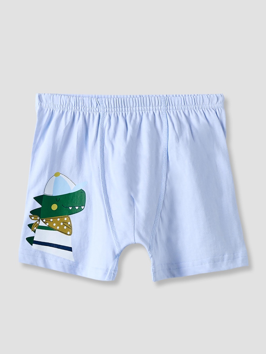 Pack of 7 Cotton Boxers with Dinosaur Print