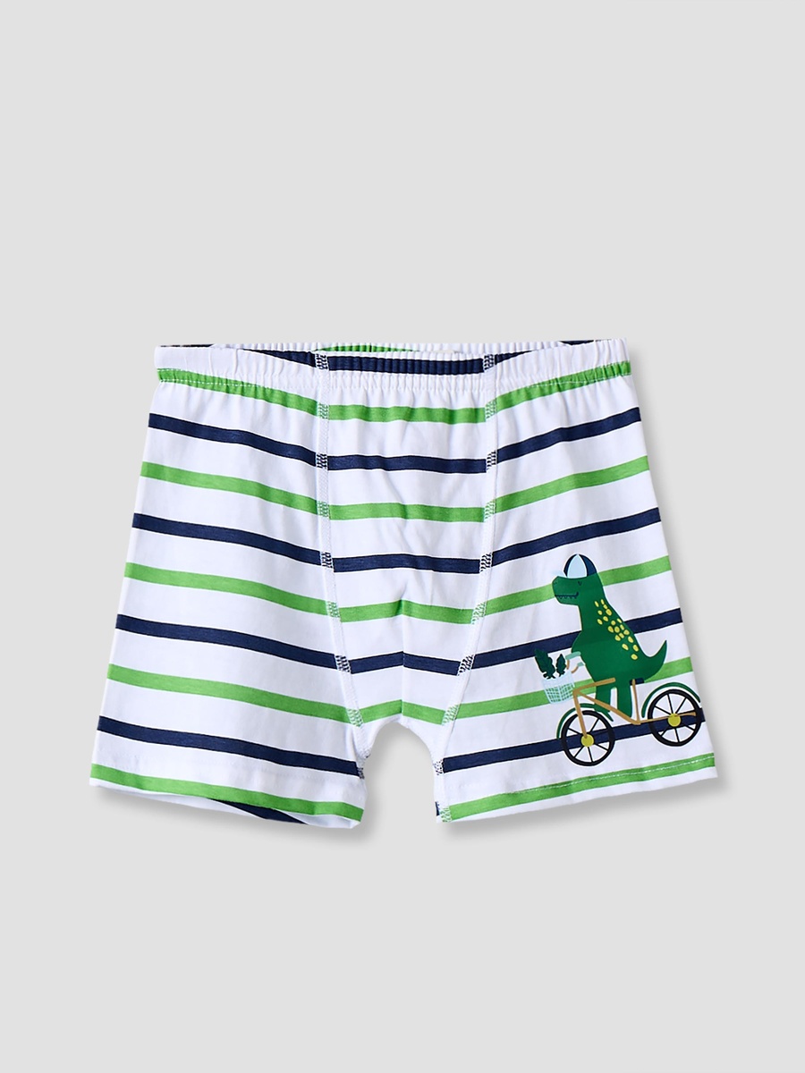 Pack of 7 Cotton Boxers with Dinosaur Print