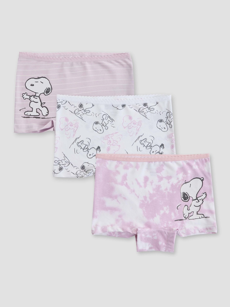 Pack of 3 Boyshorts with Snoopy Print