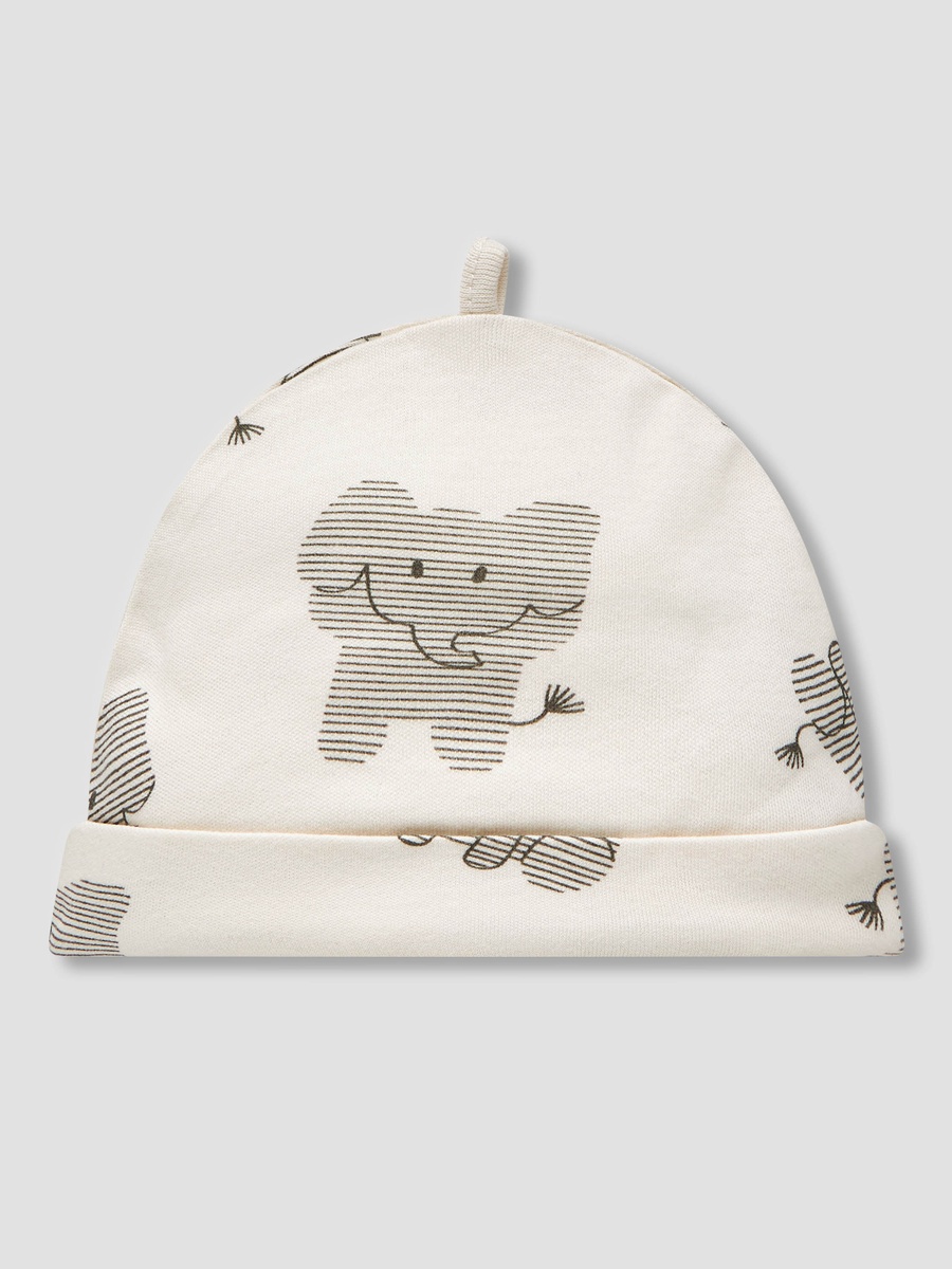 Pack of 2 Cap with Elephant Print