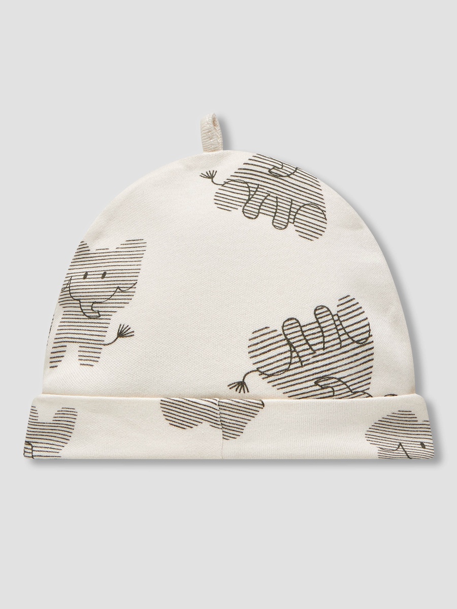 Pack of 2 Cap with Elephant Print