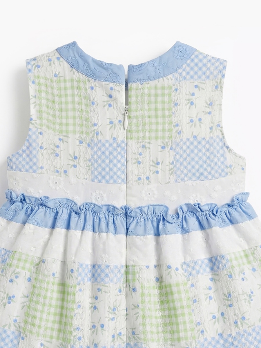 Round Neck Sleeveless Dress with Print