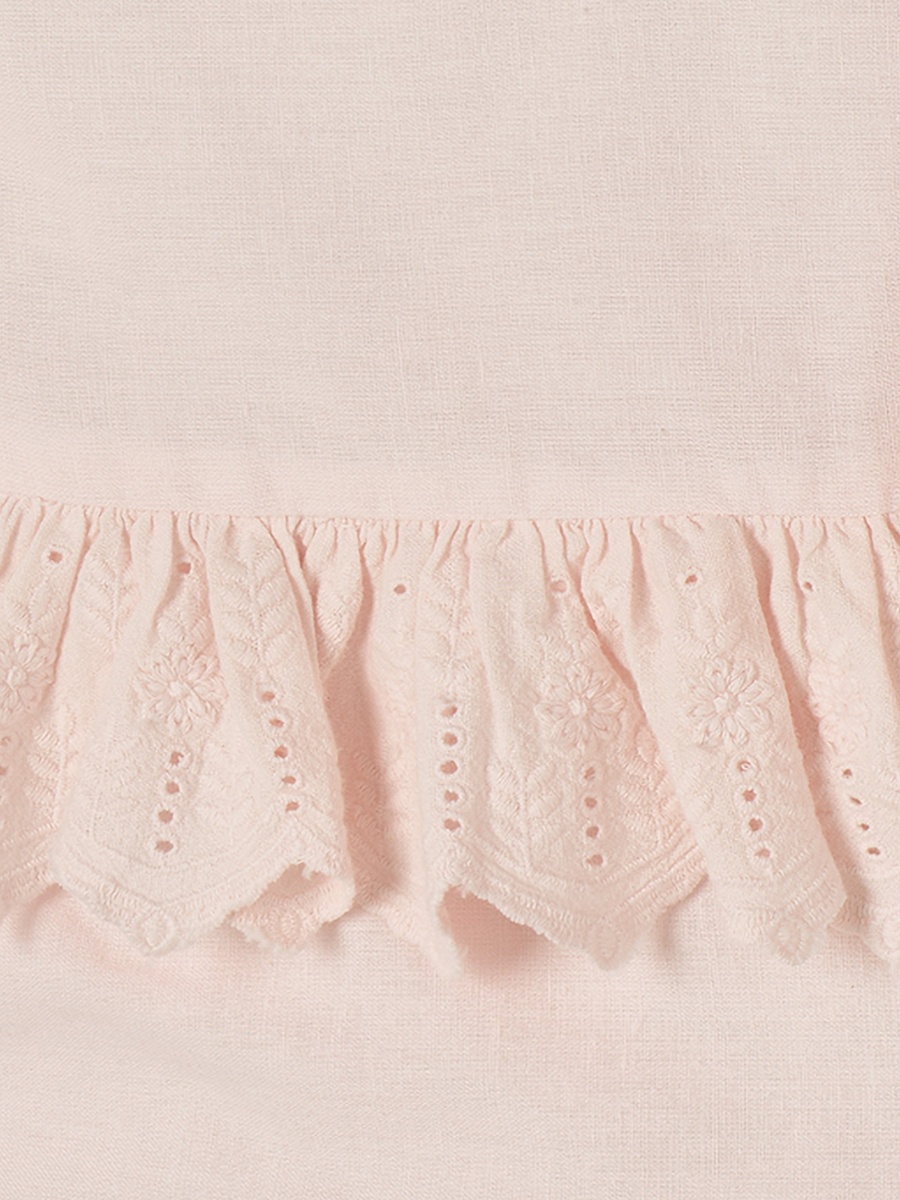 Round Neck Cap Sleeves Knee Length Tiered Dress with Ruffles